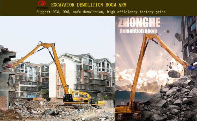 Demolition Arm Model Custom Color Excavator Demolition Long Arm With Hydraulic Shear Breaker