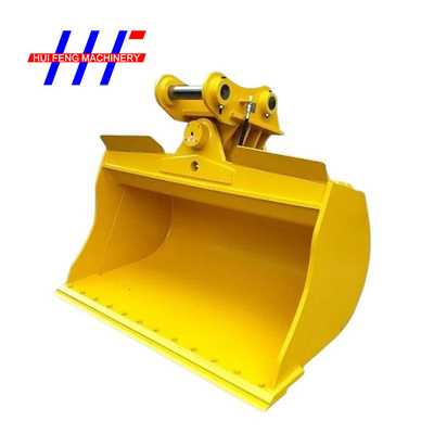 Yellow 16MN Ditch Cleaning Bucket 2x45 Tilting Mud Bucket