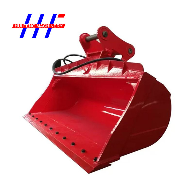 Flat Bottom Excavator Tilting Bucket 45 Degree Ditch Cleaning And Sloping Grading