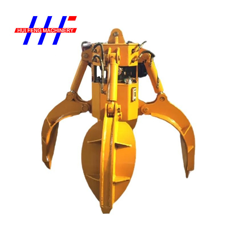 ISO 9001 Yellow Hydraulic Grapple Attachment 20T mini digger log grab