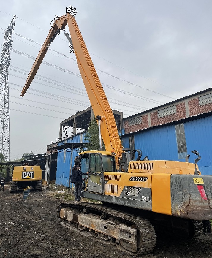Demolition Arm Model 3 Section Long Reach Excavator Demolition Arm High Reach Boom For Cat ...