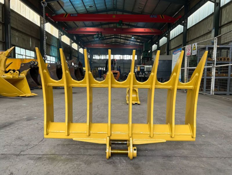 Construction Machinery Parts Q355B Rake Bucket Root Rake for 25-50ton ...