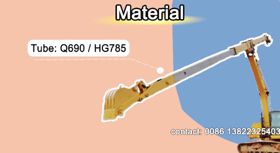 Digging Foundation Pit Excavator Telescopic Arm Two Section For 20 Ton 30 Ton 55 Ton
