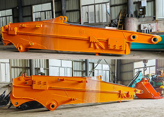 12M 10M Telescopic Digger Sliding Boom Arm , Q355B Excavator attachments
