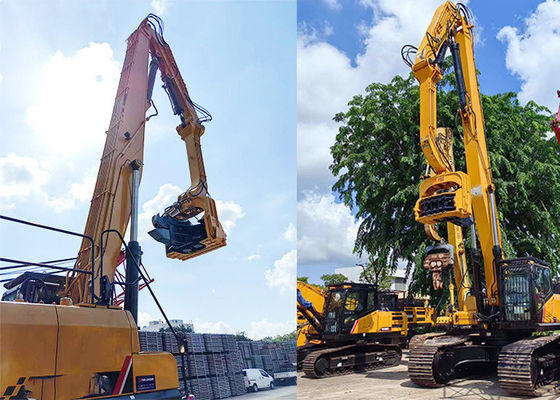 16m 18m 19m Excavator Piling Boom And Arm Pile Driver Attachment High Strength