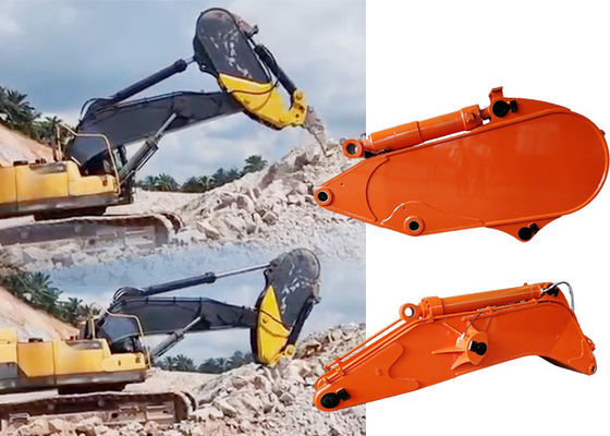 High Effective Excavator Digger Rock Boom Arm Attachment Yellow Red Color