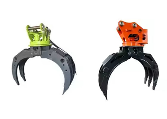 Multifunctional Digger Hydraulic Rock Grab Attachment Q355B Excavator Log Grapple