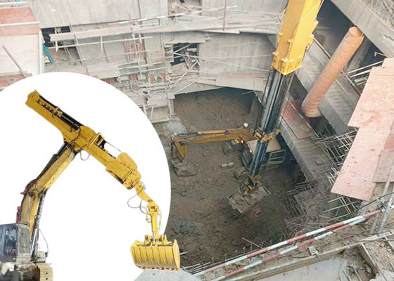 OEM Strong Hydraulic Excavator Arm Telescopic Boom Extends Up To 32 Meters