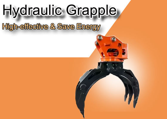 OEM 360 Degrees Rotation Hydraulic Grapple For 4-55tons Excavator