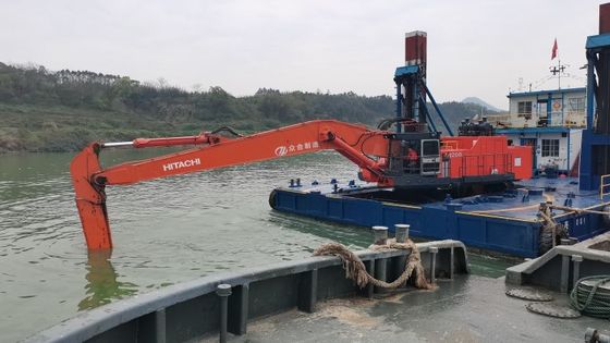Top 1 Excavator Long Reach Boom Cleaning Riverbed Dredging