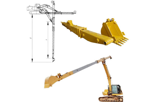 6 Ton-36 Ton Excavator Mounted Clamshell Telescopic Arm For 15M Digging Depth