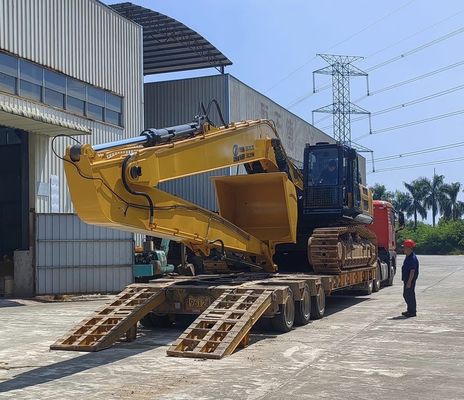 Excavator Long Reach Attachment Boom Arm 18m 16m Yellow Color High Effective