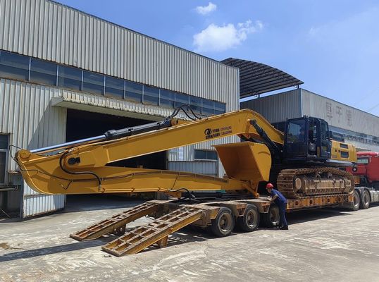 Customized Color Excavator Long Reach Boom 24m For Dredging Or Digging Sand