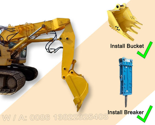 Construction Equipment Excavator Tunnel Arm Short Reach Boom With Bucket / Breaker