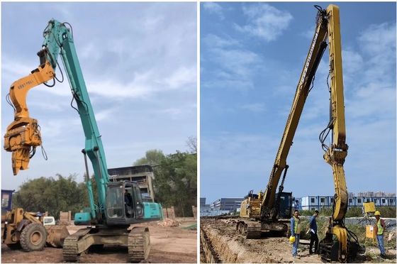 Excavator long reach Vibrating Pile Driving Arm For Construction Piling Solutions