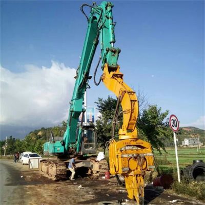 Customized Color Excavator Pile Driving Boom Arm With Hammer Auger Attachment