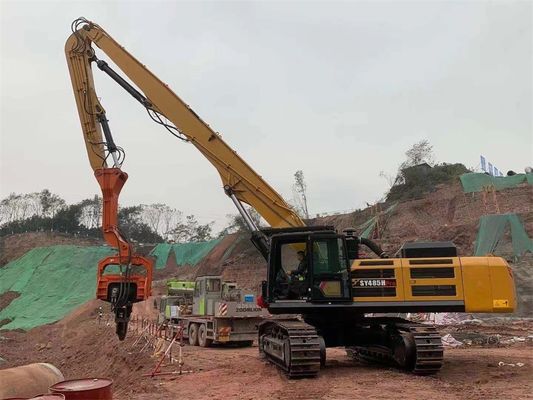 Heavy-duty 13.5-18m Excavator Piling Arm Boom for 30-50 Ton Excavator Sheet Pile Driving Attachment Q355B Q690D Customized