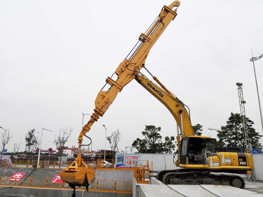 Long Reach Telescopic Boom For Excavator , Construction Sites Metal Telescopic Arm