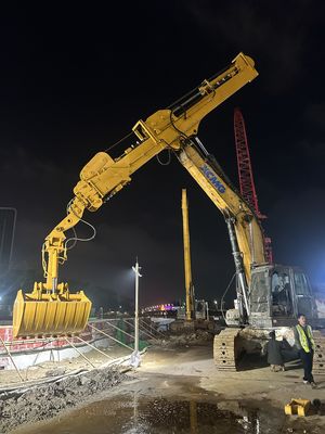 Excavator Accessories Telescopic Dipper Arm BS900E Q355B Material Three Section