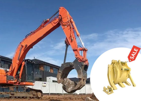 Longer Life Span Mechanical Stone Grapple For CAT HITACHI KOMATSU SANY