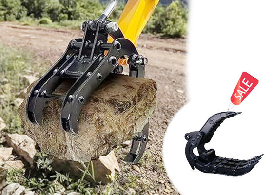 Longer Life Span Mechanical Stone Grapple For CAT HITACHI KOMATSU SANY