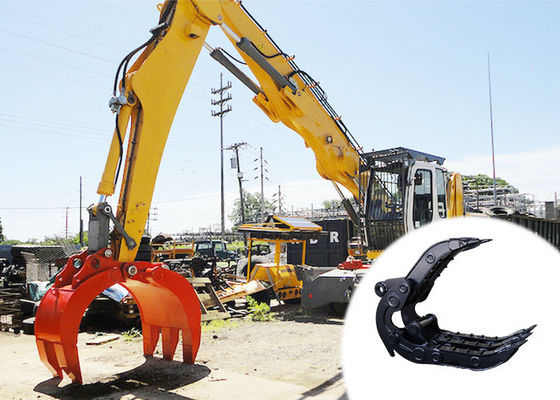 Longer Life Span Mechanical Stone Grapple For CAT HITACHI KOMATSU SANY