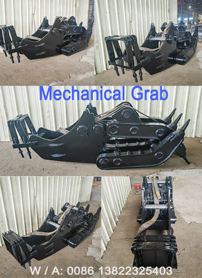 Longer Life Span Mechanical Stone Grapple For CAT HITACHI KOMATSU SANY