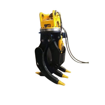 360 Degrees Rotation Angle Hydraulic Grapple Orange for Less Maintenance and Handling