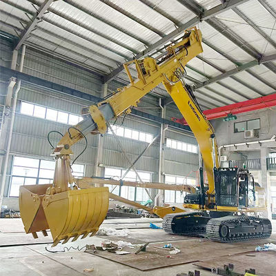 Telescopic Excavator With Clamshell Bucket Telescopic Boom For Cat Hitachi Komatsu