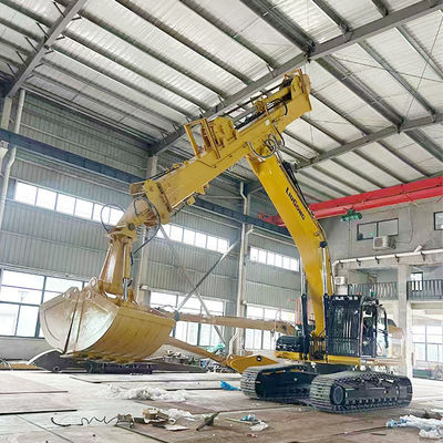 BS900E Excavator Telescopic Arm With Clamshell Bucket Welding Multi-strand Wire Ropes