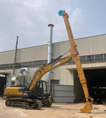 Long Reach Project Excavator Telescopic Arm With Standard Bucket Clamshell Bucket