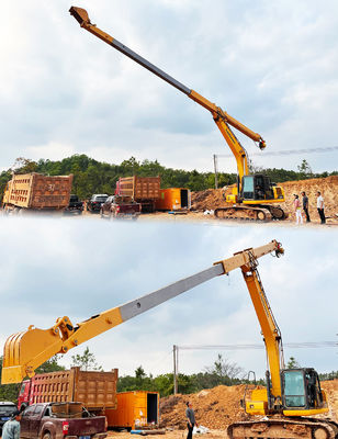 deep foundation work hydraulic telescopic arm excavator telescopic stick