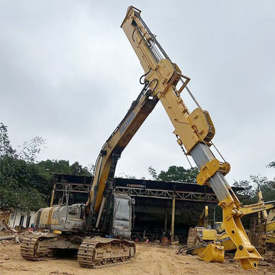 Excavator Telescopic Arm With Clamshell Bucket For Construction