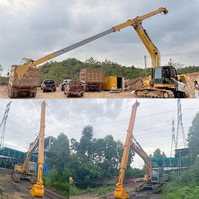 Cat Hitachi Excavator Telescopic Arm For Digging House Foundation Dig Deeper