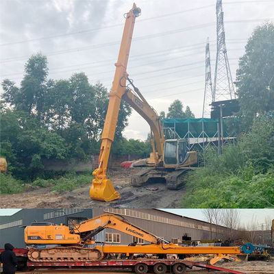 Cat Hitachi Excavator Telescopic Arm For Digging House Foundation Dig Deeper