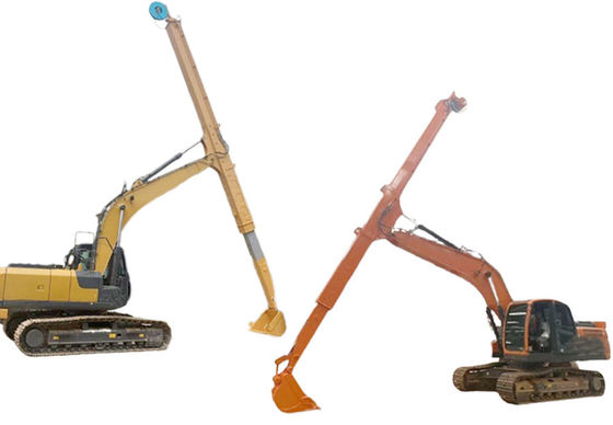 Long Reach Project Excavator Telescopic Arm With Standard Bucket Clamshell Bucket