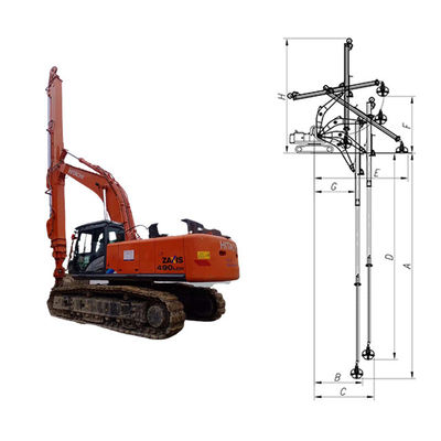 Long Reach Excavator Telescopic Dipper Arm for Digging House Foundation