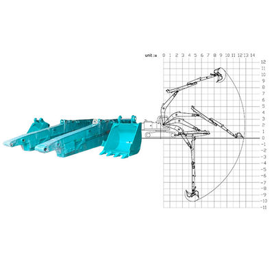 Telescopic Excavator Digging Sand Soil House Foundation Telescopic Boom