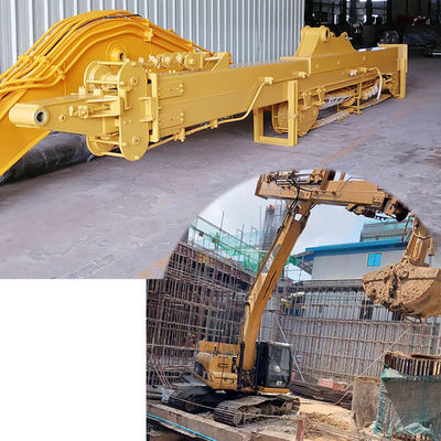 Excavator Telescopic Boom Arm With Clamshell Bucket Grapple For Digging Silt