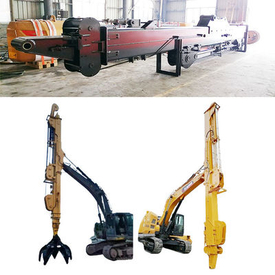 Excavator Telescopic Boom Arm With Clamshell Bucket Grapple For Digging Silt