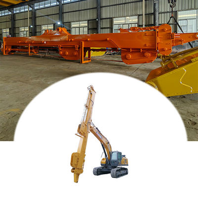 Excavator Long Reach Stick Boom And Arm With Clamshell Bucket With Teeth
