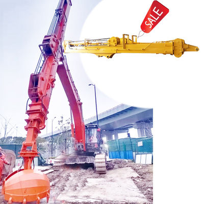 Telescopic Excavator with Clamshell Bucket with Teeth for Grabbing