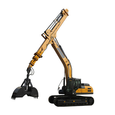 Telescopic Excavator With Clamshell Bucket For Cat Hitachi