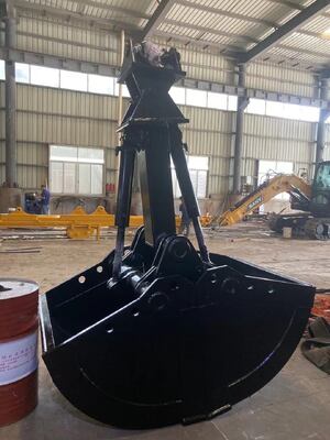 Excavator Attachments 1-1.5cbm Clamshell Grab Bucket, Shell Bucket, Hydraulic Clamshell Excavator Bucket for 20-30ton Excavator