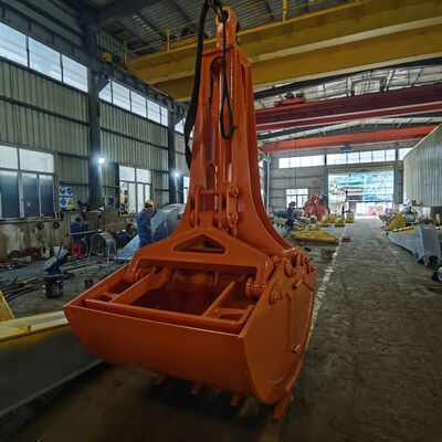 Excavator Attachments 1-1.5cbm Clamshell Grab Bucket, Shell Bucket, Hydraulic Clamshell Excavator Bucket for 20-30ton Excavator