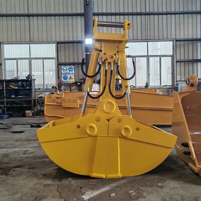 Excavator Attachments 1-1.5cbm Clamshell Grab Bucket, Shell Bucket, Hydraulic Clamshell Excavator Bucket for 20-30ton Excavator