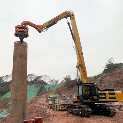 Heavy-duty 13.5-18m Excavator Piling Arm Boom for 30-50 Ton Excavator Sheet Pile Driving Attachment Q355B Q690D Customized